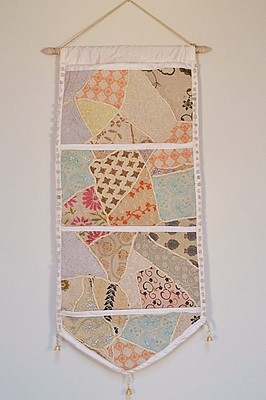 Tijdschriftenhouder patchwork wit