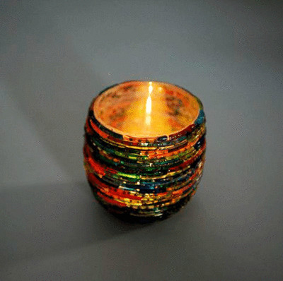 Twee stuks waxinehouders bangles