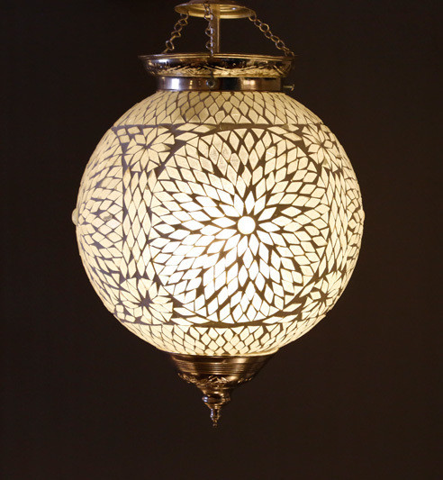 hanglamp bol mozaïek turkish design transparant