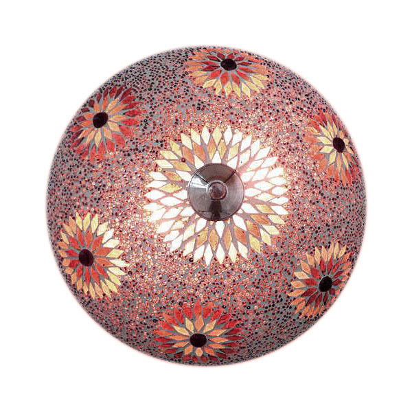 plafonnière mozaïek Turks design 38 cm - paars met kralen