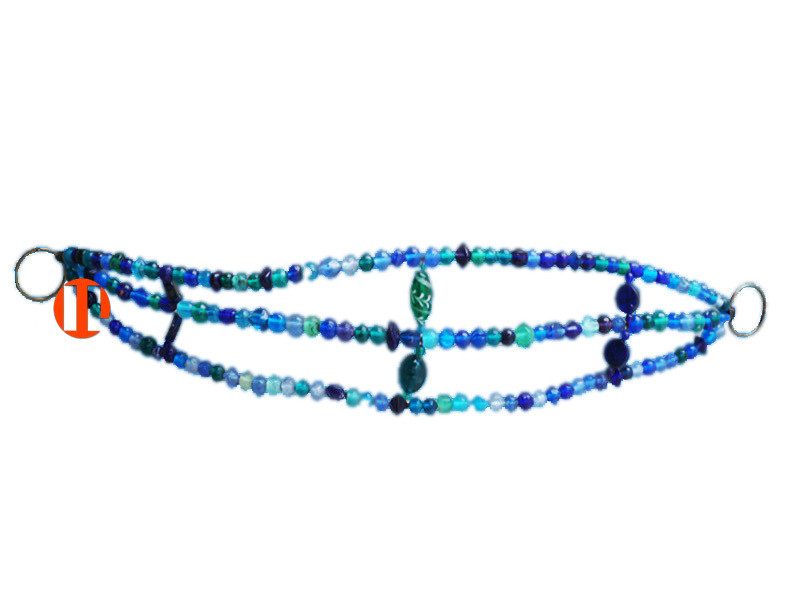 Embrasse kralengordijn blauw