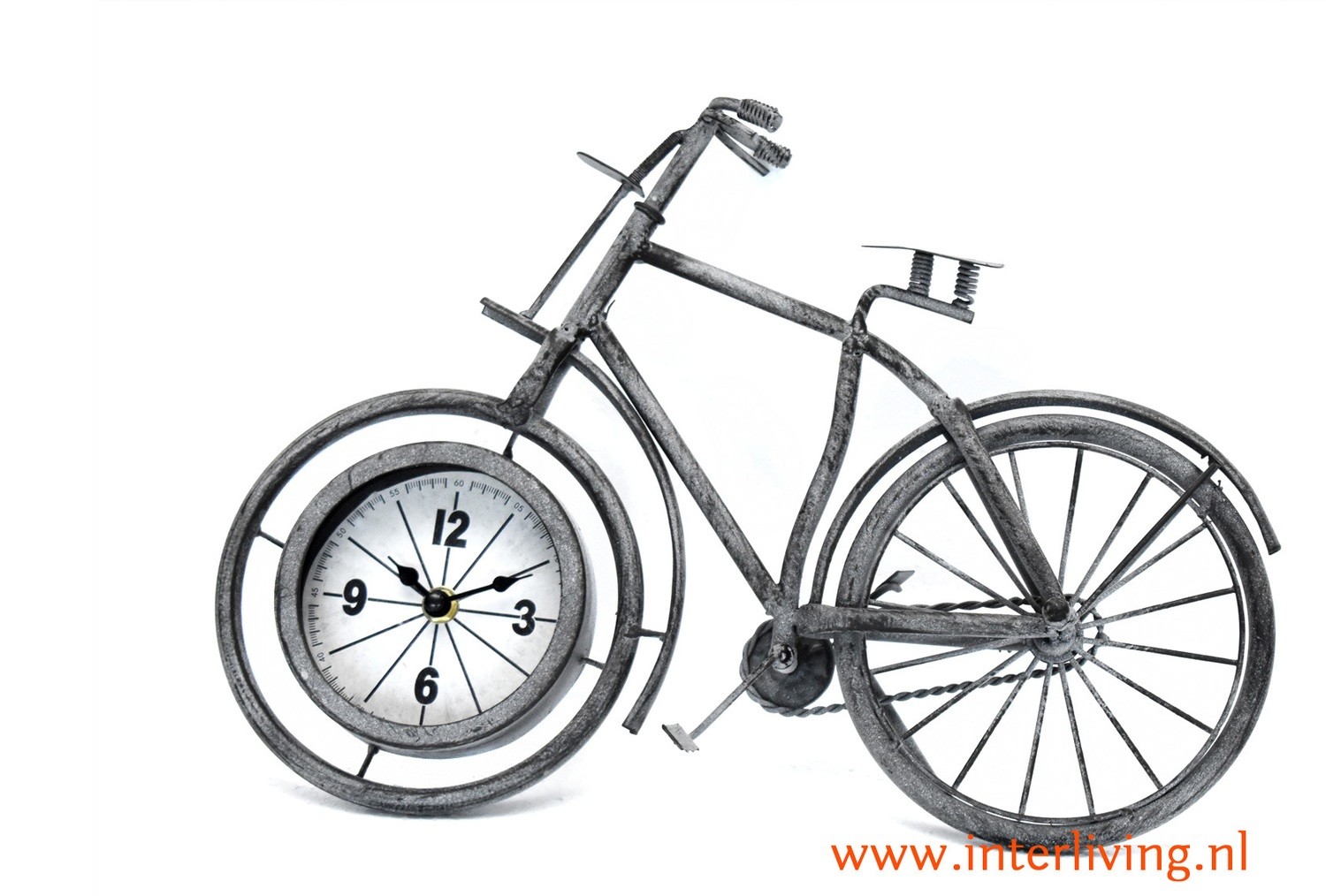 oude fiets retro klok - vintage bicycle tafel model  - styling  / woon decoratie