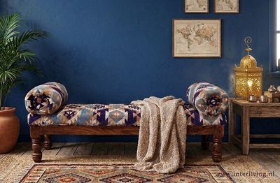 Sofa - kelim design - blauw