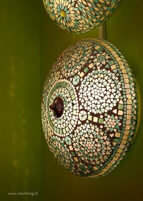 plafonnière 38 cm mozaïek groen