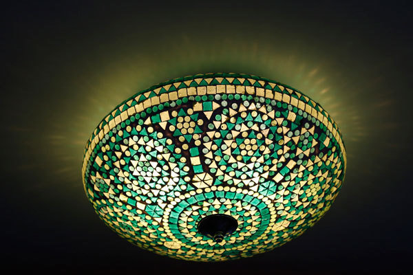 plafonnière 38 cm mozaïek groen