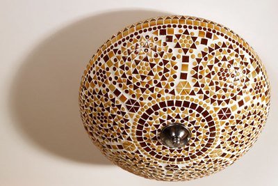 plafonnière mozaïek 38 cm - bruin/beige