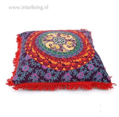 Bohemian sierkussen mandala maroon