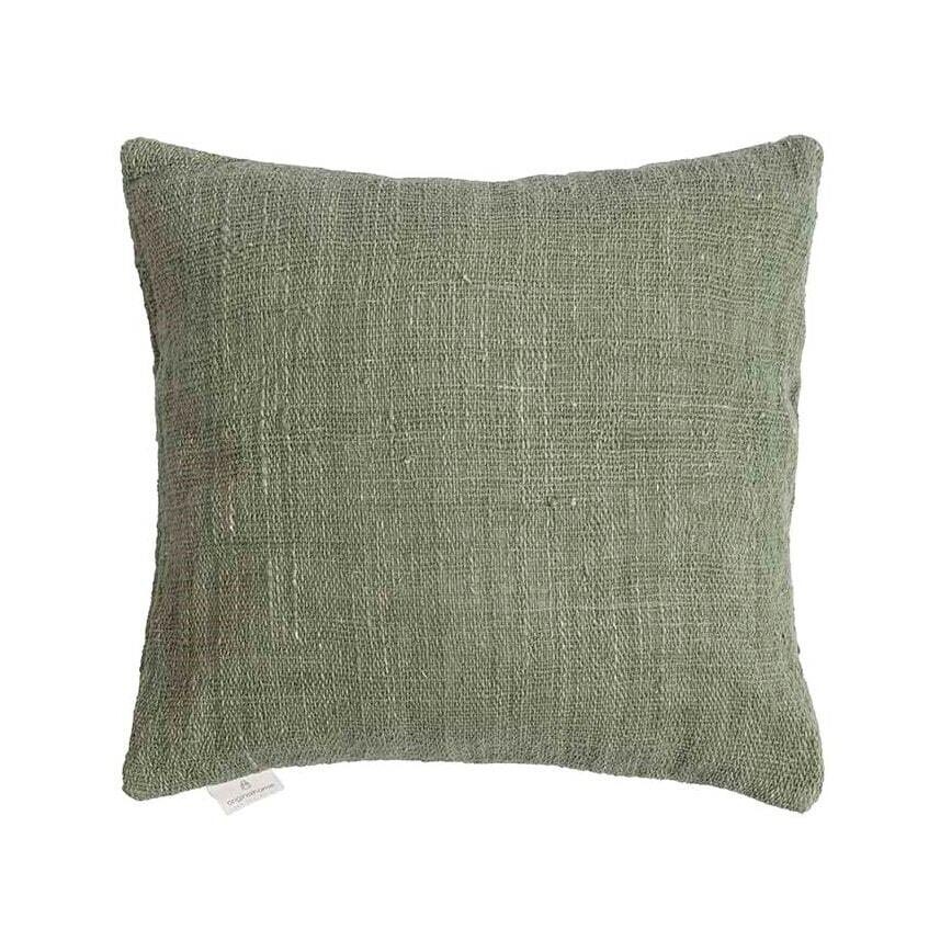 Kussenhoes van 100% gerecycled katoen - groen - 60 x 60 cm - eco design van het merk Original Home Kussenhoes van 100% gerecycled katoen - groen - 60 x 60 cm - eco design van het merk Original Home