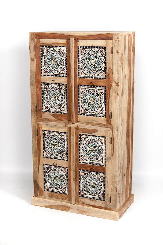 4 deurs kast met multi color mozaiek panelen