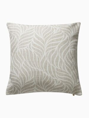 luxe zacht buitenkussen oosterse boho chic - beige wit - leaves - eco plastic-  100% recycled soda flessen - outdoor tuin styling