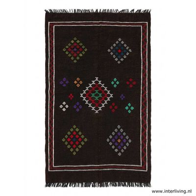 oosters vloerkleed - kelim diamant ruit patroon