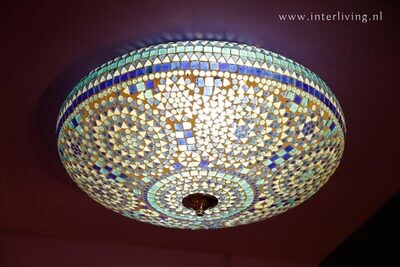 plafonnière mozaïek 50 cm - blauw