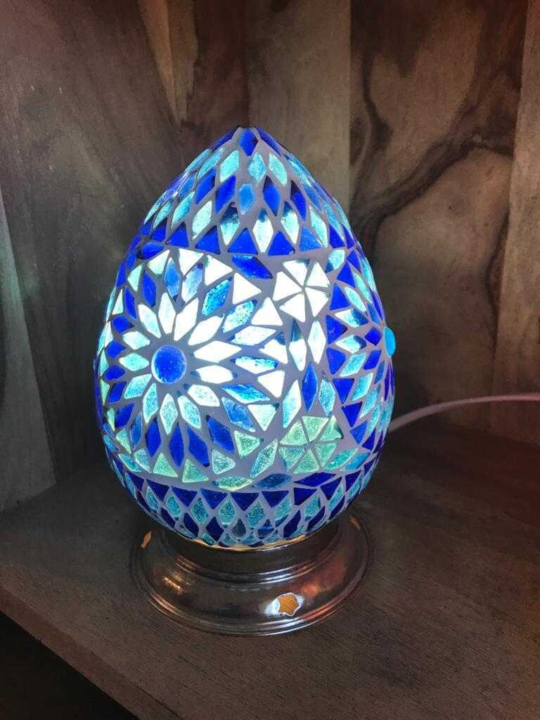 oosterse tafellamp papaja - turks mozaïek blauw