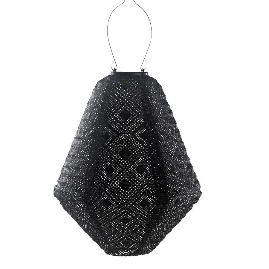 solar lampion met filigrain effect - buitenlamp - Can 30 Mosaic Black