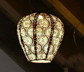 solar lampion met filigrain effect - buitenlamp - Balloon 20 - Occult Copper