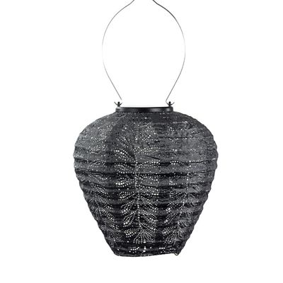 solar lampion met filigrain effect - buitenlamp - Balloon 20 - Folia Dark Grey