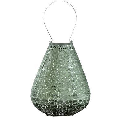 solar lampion met filigrain effect - buitenlamp -Tulip 20 Bazaar - salie groen