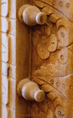 Dressoir of badkamermeubel Jodhpur - kast van mango hout uit India - naturel mangohout - 120 (b)*40 (d)*80 (h) cm