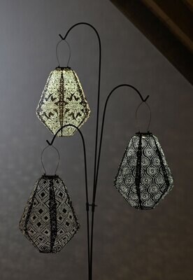 solar lampion met filigrain effect - buitenlamp - Can 30 Mosaic – Mocha Mousse