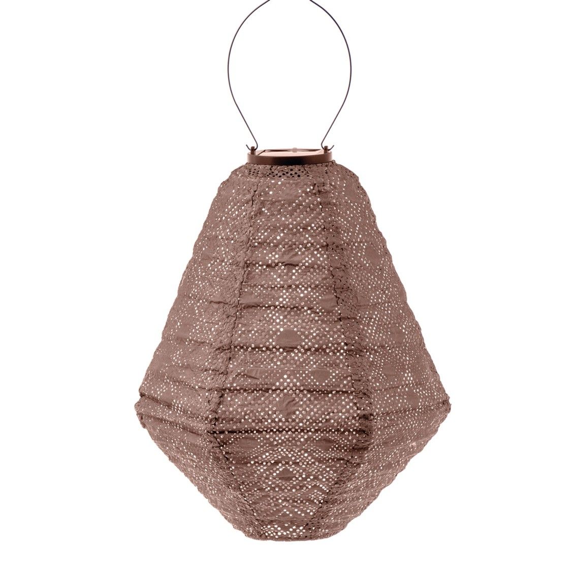 solar lampion met filigrain effect - buitenlamp - Can 30 Mosaic – Mocha Mousse