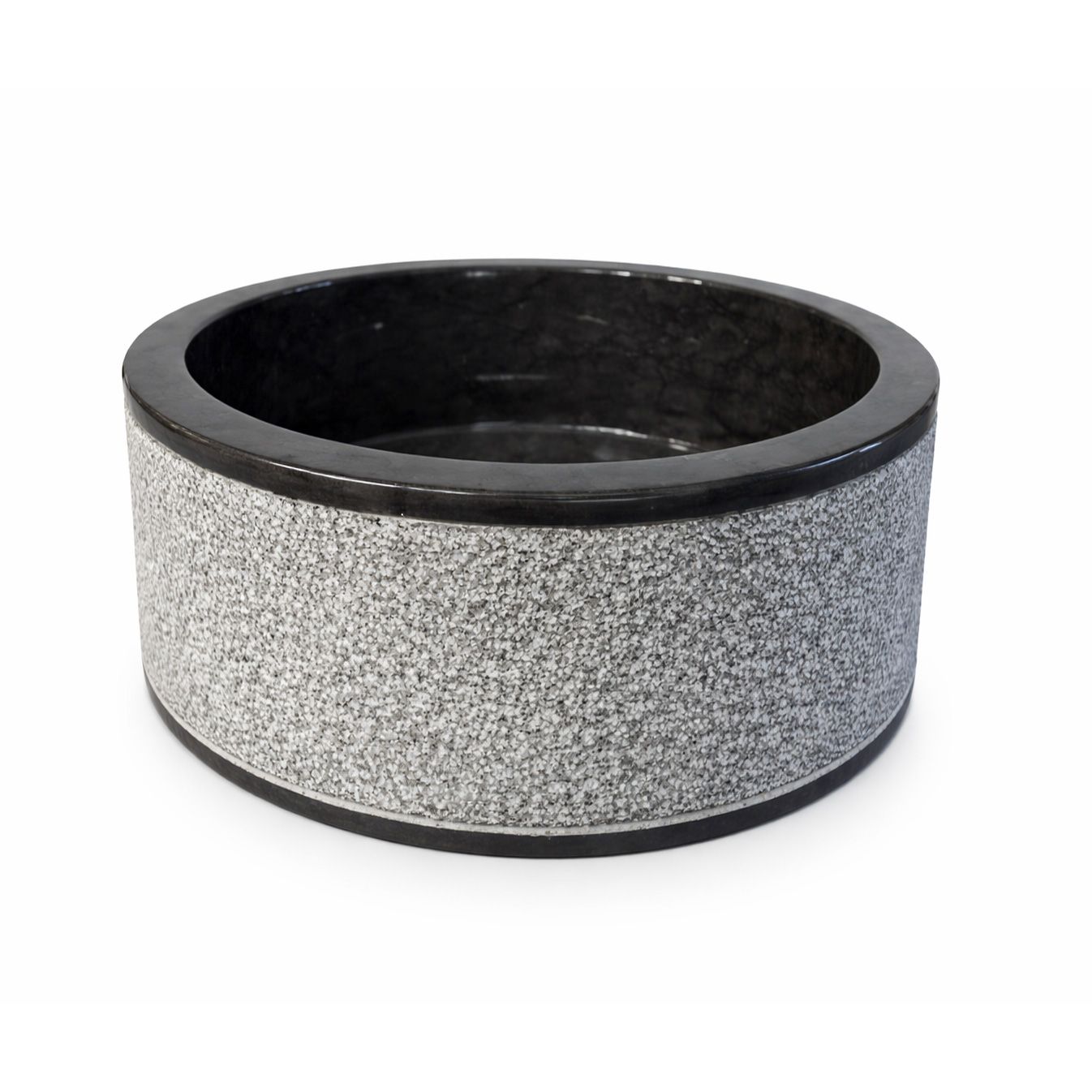 Waskom van zwart marmer - natuursteen - 40 cm Waskom van zwart marmer - natuursteen - 40 cm