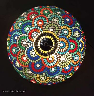 plafonnière mozaïek  38 cm - multi colour -  'Fiesta de las Flores'