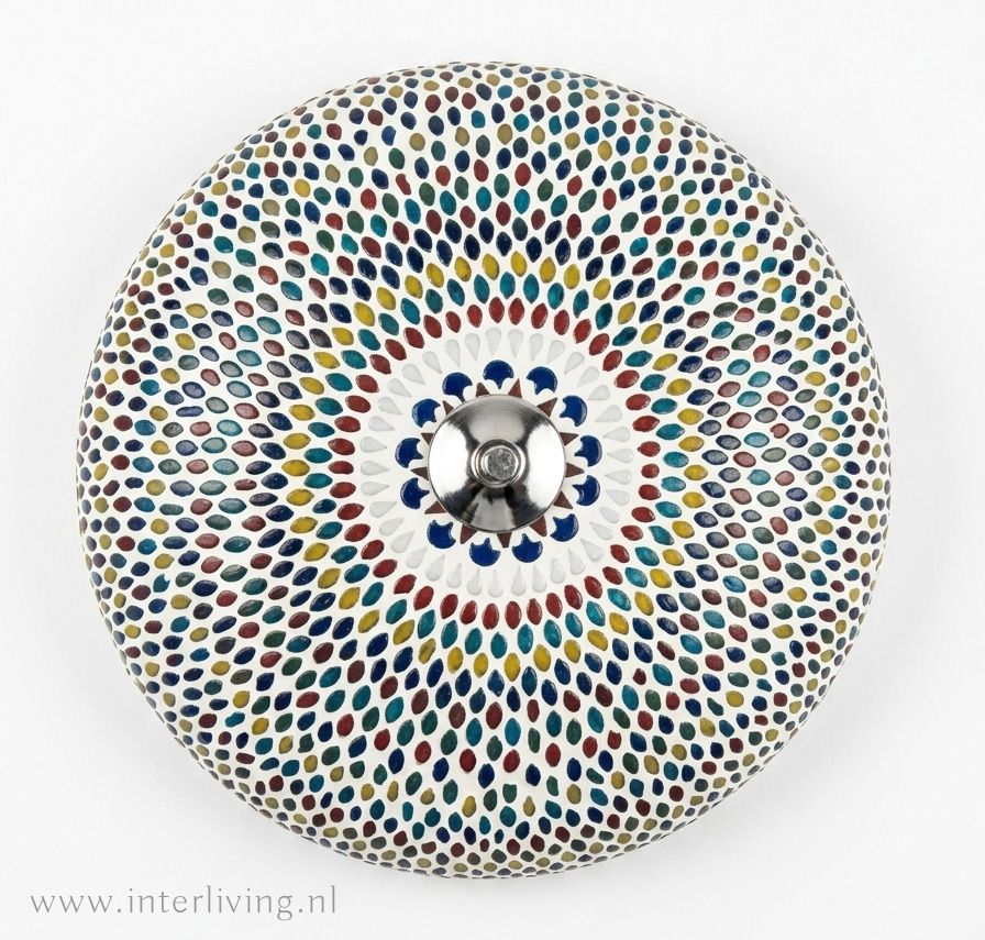 plafonnière mozaïek  38 cm - multi colour seeds / druppels