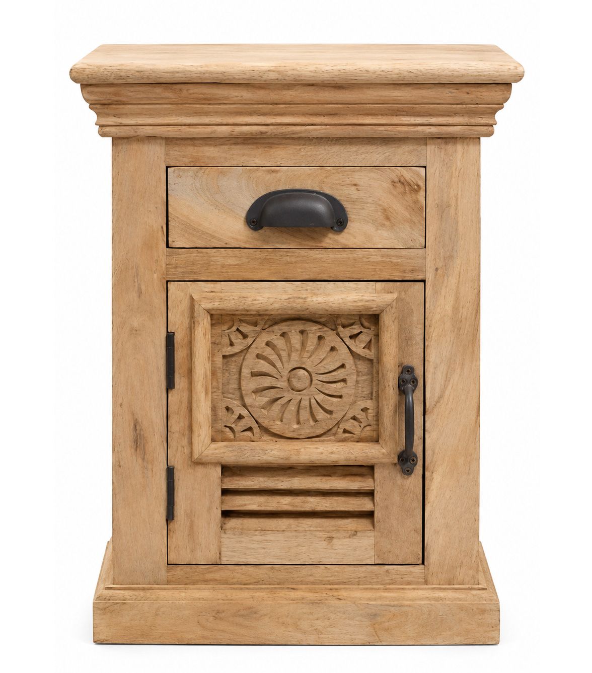 Ibiza kastje met lade - naturel mangohout Ibiza kastje met lade - naturel mangohout