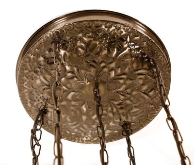 oosterse 5 bol hanglamp papaja - mozaïek turkish design - blauw