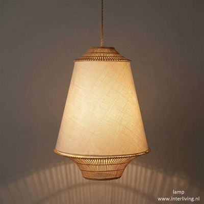 Jute Hanglamp Savan cone - naturel beige Japandi Jute Hanglamp Savan cone - naturel beige Japandi