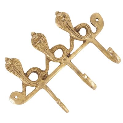 Gouden muurhaakjes messing - cobra