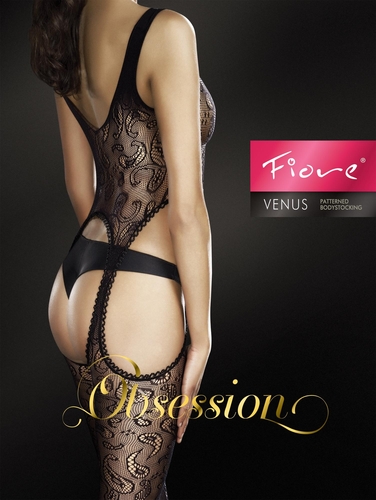 Fiore Venus Lace Sheer Through Fishnet Body Bodystocking