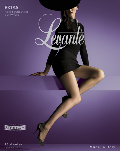 Levante Extra/ Fuller Figure 15 denier Silky Sheer Pantyhose Tights