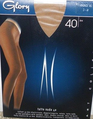 Glory Tutto Nudo 40 denier Satin Sheer to Waist Pantyhose Tights