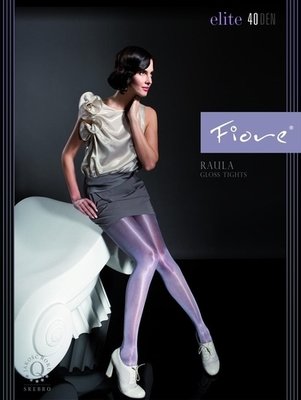Fiore Raula 40 denier Satin Hi Gloss Shiny Pantyhose Tights