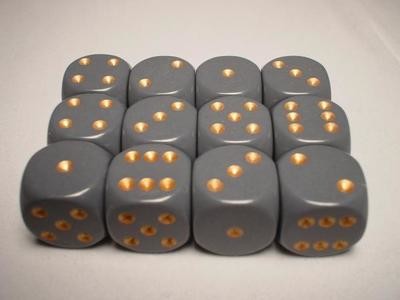 16mm d6 Opaque - Dusty Grey / Copper