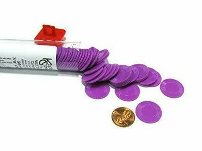 Mini Plastic Stacking Poker Chips, 7/8" - Purple