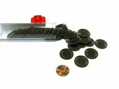 Mini Plastic Stacking Poker Chips, 7/8" - Black