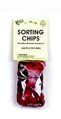 Sorting Chips: Transparent, 3/4" round, 250/bag - Red