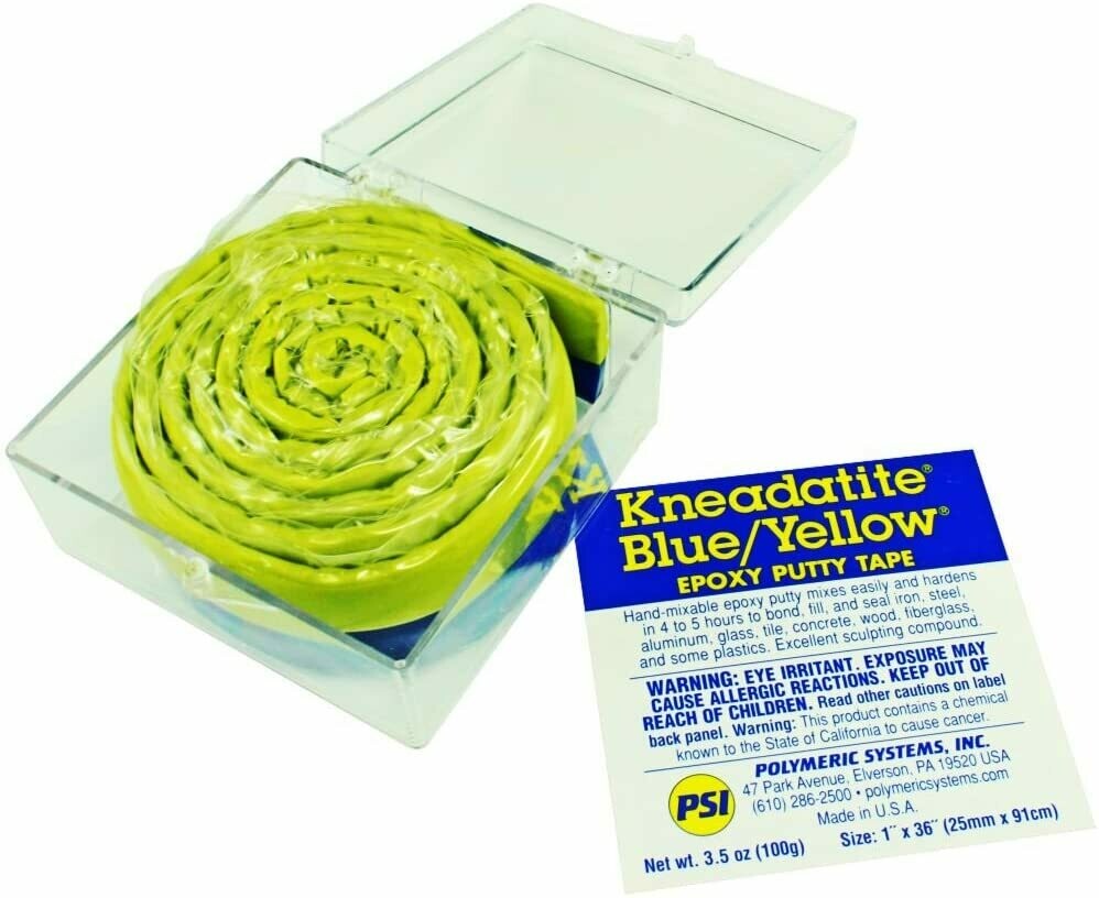 Kneadatite Blue/Yellow ("Green Stuff") Epoxy Putty Tape (36 inches)
