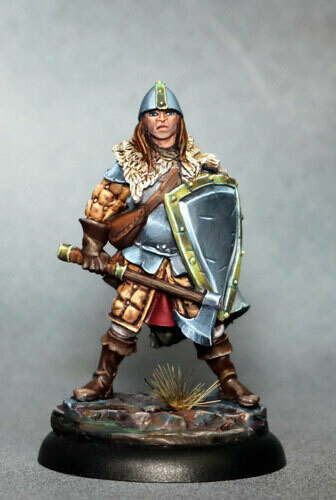 Visions in Fantasy: Male Warrior with Battle Axe and Shield