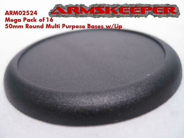 Armskeeper: 50mm Round Base w/ Lip Mega Pack (16)