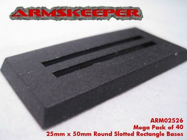 Armskeeper: 25mm x 50mm Rectangle Slotted Base Mega Pack (40)