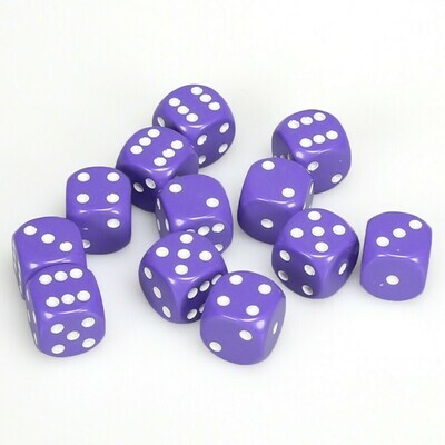 16mm d6 Opaque - Purple / White