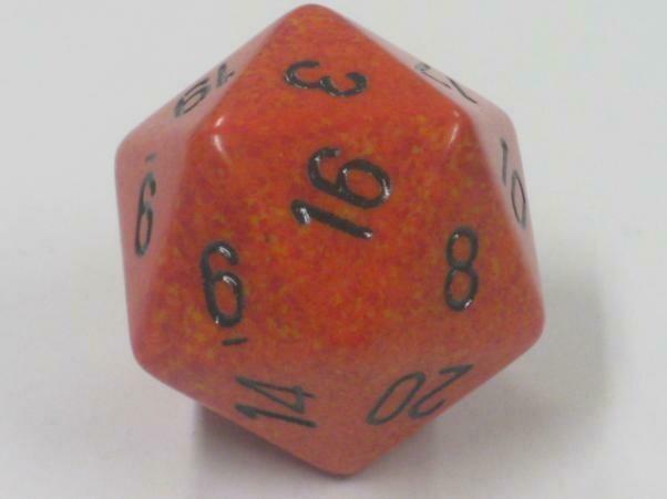 d20 34mm, Speckled Fire Dice (Qty 1)
