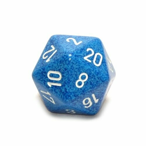 d20 34mm, Speckled Water Dice (Qty 1)