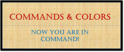 Commands &amp; Colors