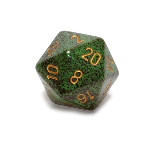 d20 34mm, Speckled Golden Recon Dice (Qty 1)