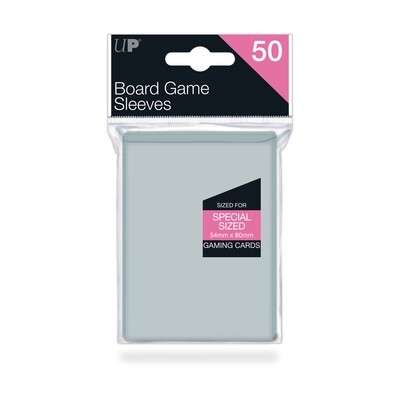 Ultra-Pro Card Sleeves, Board Game Special Size (54mm x 80mm), Clear, 50/pk