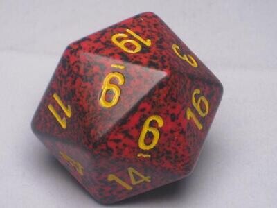 d20 34mm, Speckled Mercury Dice (Qty 1)